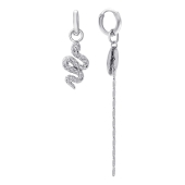 Асимметричные серьги-трансформеры из серебра