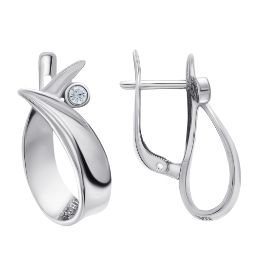 Серьги из серебра с раухтопазами