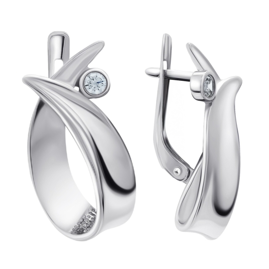 Серьги из серебра с раухтопазами