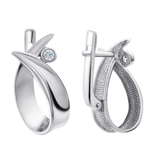 Серьги из серебра с раухтопазами