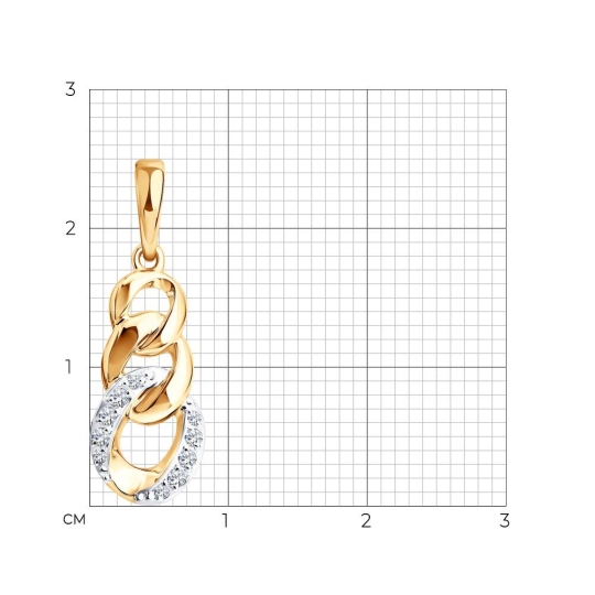 Серьги из золота с фианитами