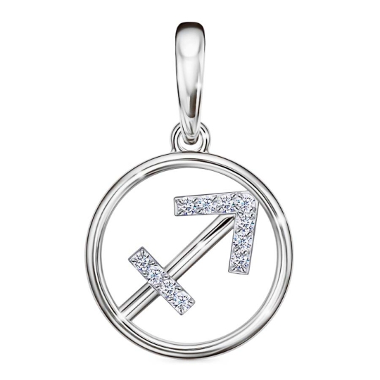 Подвеска из серебра с фианитами