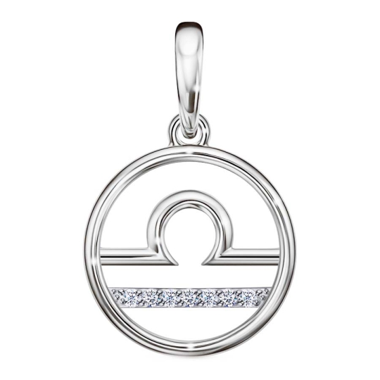 Подвеска из серебра с фианитами "Знак зодиака Стрелец"