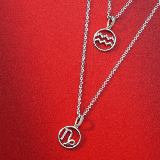 Подвеска из серебра с фианитами "Знак зодиака Стрелец"