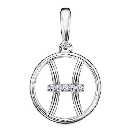 Подвеска из серебра с фианитами "Знак зодиака Стрелец"