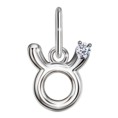 Подвеска из серебра с фианитом 