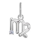 Подвеска из серебра с фианитом 