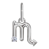 Подвеска из серебра с фианитом 