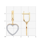 Серьги из золота с фианитами