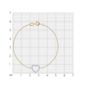 Браслет из золота с фианитами