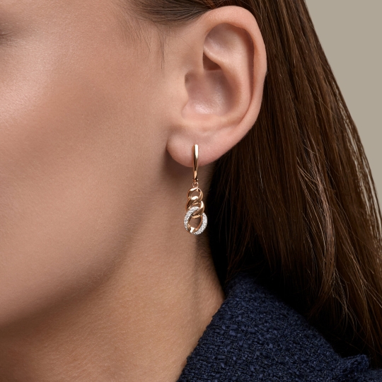 Серьги из белого золота с бриллиантами