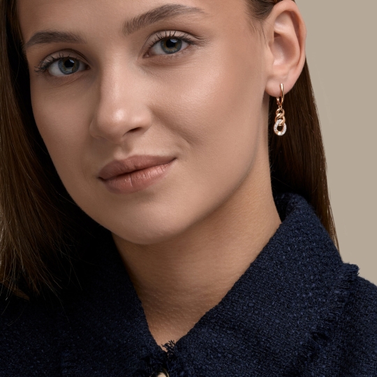 Серьги из белого золота с бриллиантами