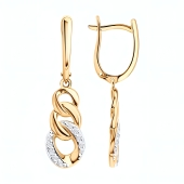 Серьги из золота с фианитами