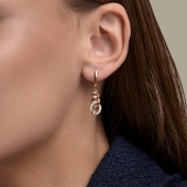 Серьги из золота с фианитами