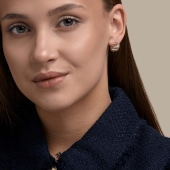 Серьги из золота с фианитами