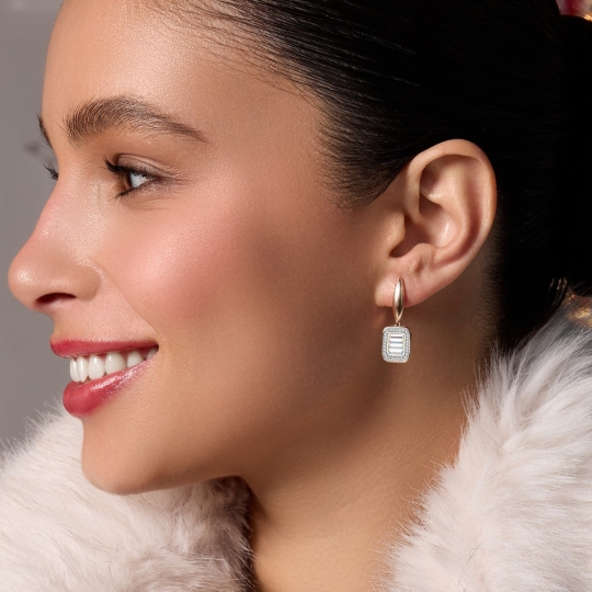 Серьги  из золота с фианитами