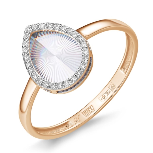 Кольцо из золота с фианитом