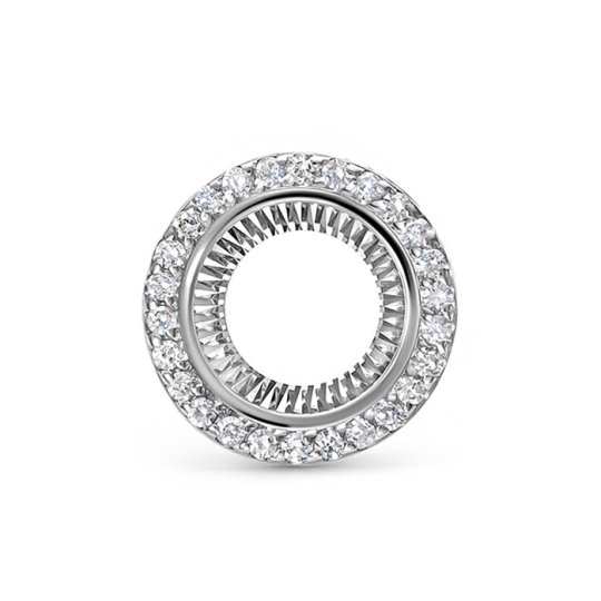 Подвеска-буква из золота с фианитами "Е"