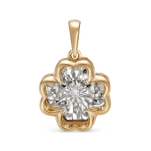 Подвеска из комбинированного золота с 