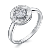 Кольцо из белого золота с бриллиантами