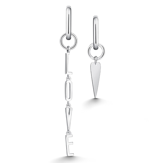 Серьги из серебра с раухтопазами и фианитами