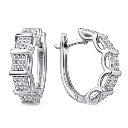 Серьги из серебра с бриллиантами