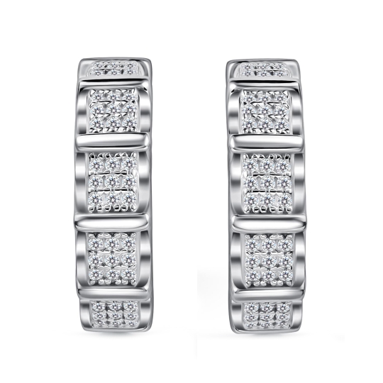 Серьги из серебра с бриллиантами