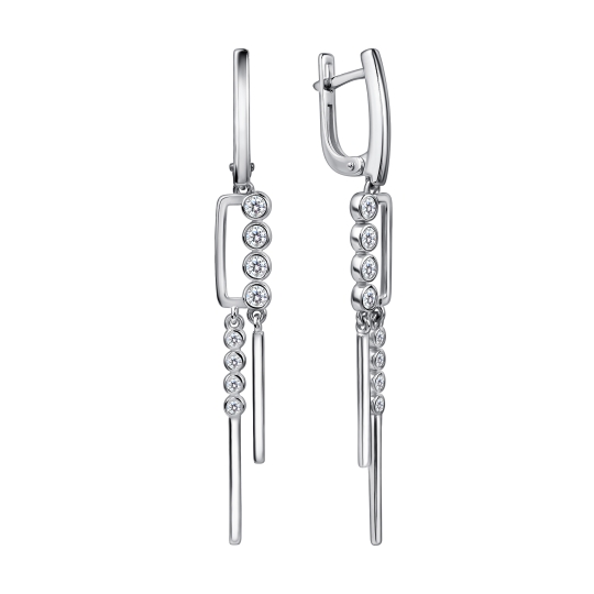 Серьги из серебра с ляписами