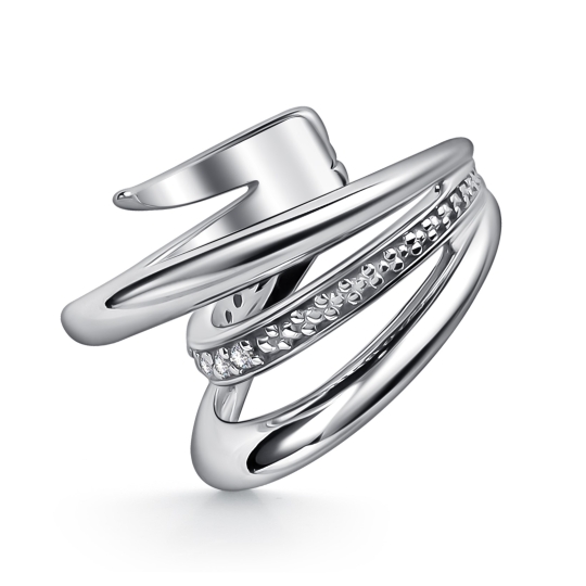 Серьги из серебра с ювелирными кристаллами