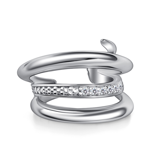 Серьги из серебра с ювелирными кристаллами