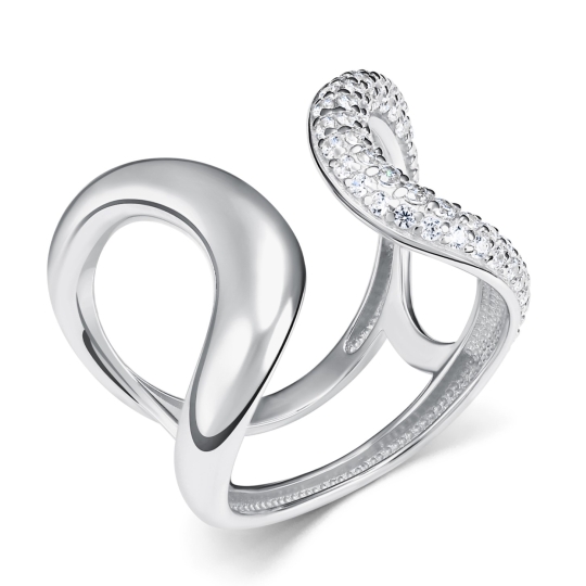 Кольцо из серебра с горным хрусталем