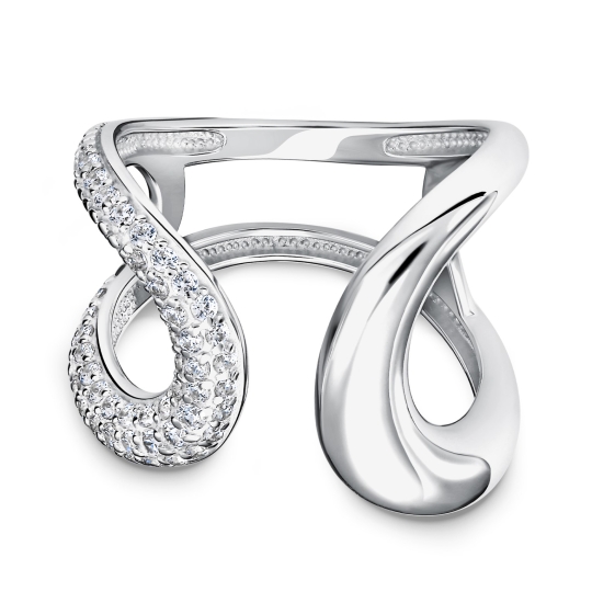 Кольцо из серебра с горным хрусталем