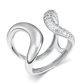 Кольцо из серебра с фианитами