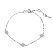 Браслет из серебра с фианитами