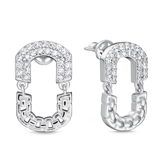 Серьги из серебра с бирюзой