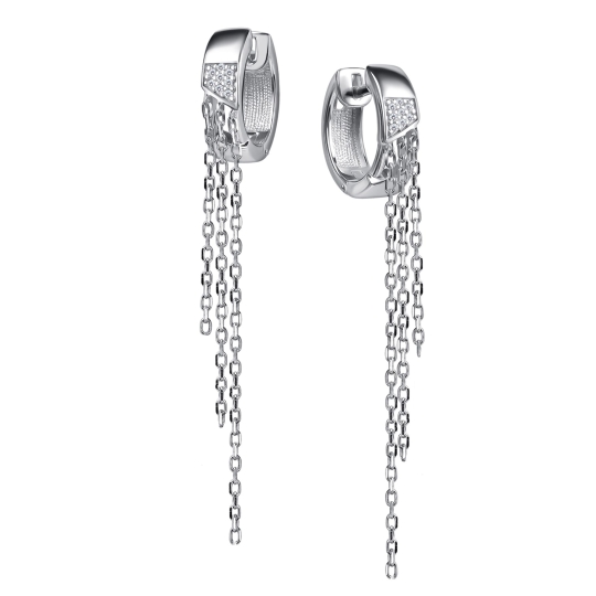 Кольцо из серебра с фианитами