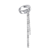 Кольцо из серебра с фианитами