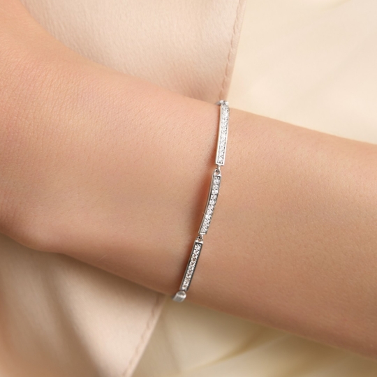 Браслет из серебра с ониксом