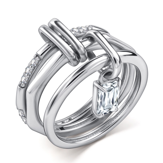 Кольцо из серебра с позолотой