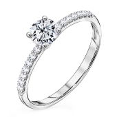 Кольцо из серебра с фианитами