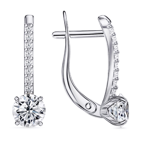 Кольцо из серебра с фианитами