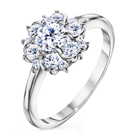 Серьги из серебра с фианитами