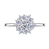 Кольцо из серебра с фианитами