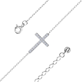 Браслет из серебра с фианитами