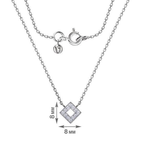 Колье из серебра с фианитами "Созвездие Льва"