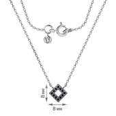 Колье из серебра с фианитами