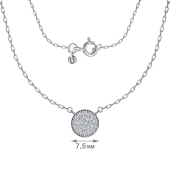 Колье из серебра с фианитами