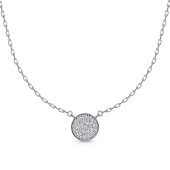 Колье из серебра с фианитами