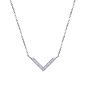 Колье из серебра с фианитами