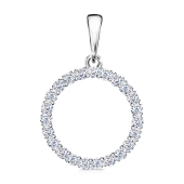 Подвеска из серебра с фианитами